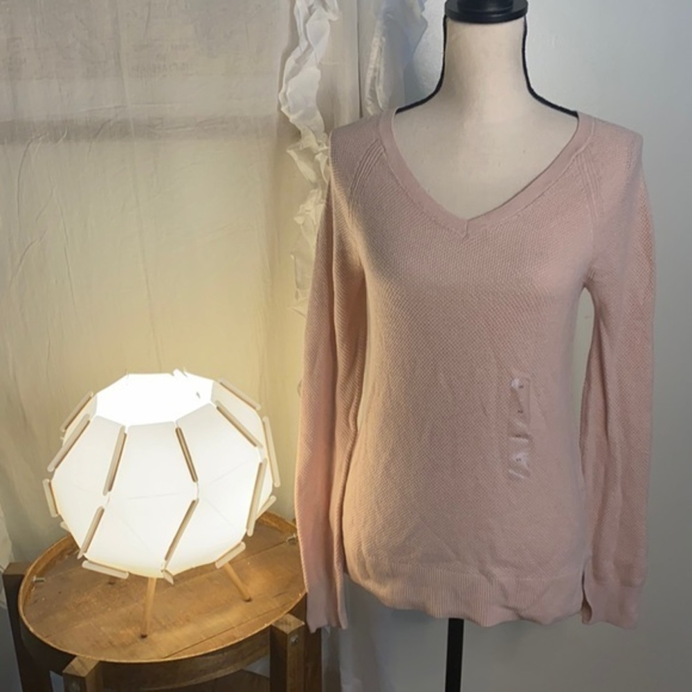GAP New with Tags Waffle‎ Knit Pink Sweater Size XS